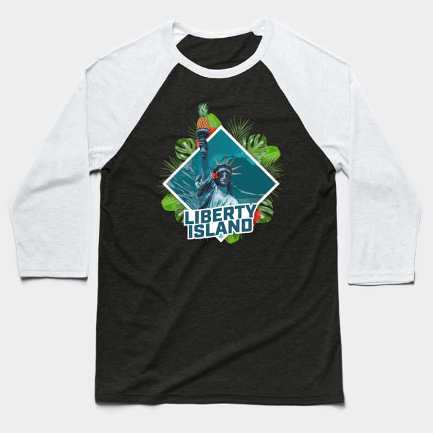 Liberty Island Baseball T-Shirt by Kings83